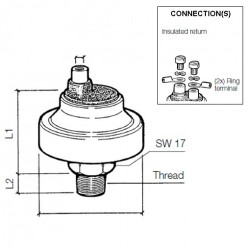 Pressure switches: 230-213-002-001C VDO