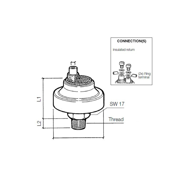230-213-002-001C VDO Pressure Switch 7.00 Bar - 1/8-27 NPTF