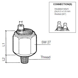 230-112-007-005C VDO Pressure switch 0.30 Bar - M14