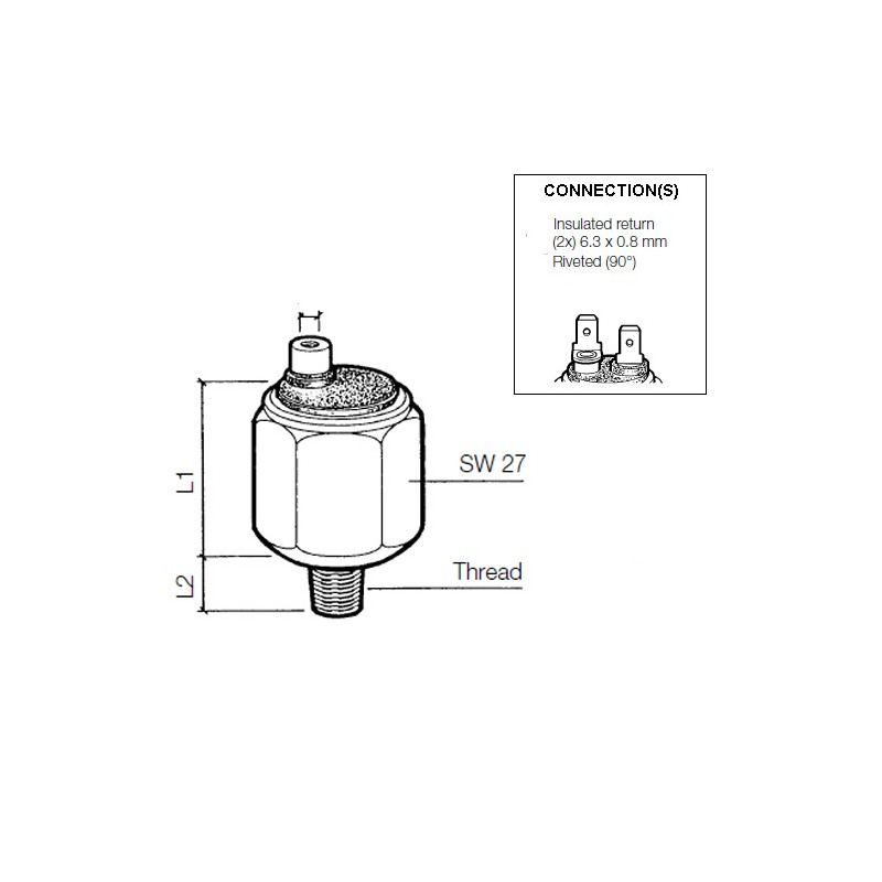230-112-007-005C VDO Pressure switch 0.30 Bar - M14