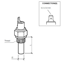 232-011-017-016D VDO Temperature switch 95°C - M14