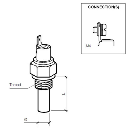 232-011-017-005D VDO Temperature Switch 120°C - 1/2-14 NPTF