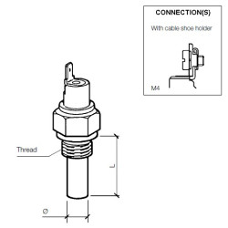 232-011-017-058D VDO Temperature switch 102°C - M14
