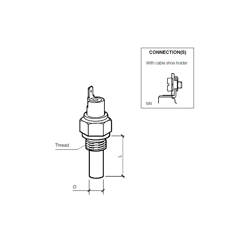 232-011-017-058D VDO Temperature switch 102°C - M14