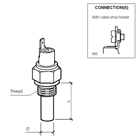 232-011-017-058D VDO Temperature switch 102°C - M14