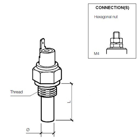 232-011-005-017D VDO Temperature switch 150°C - M10