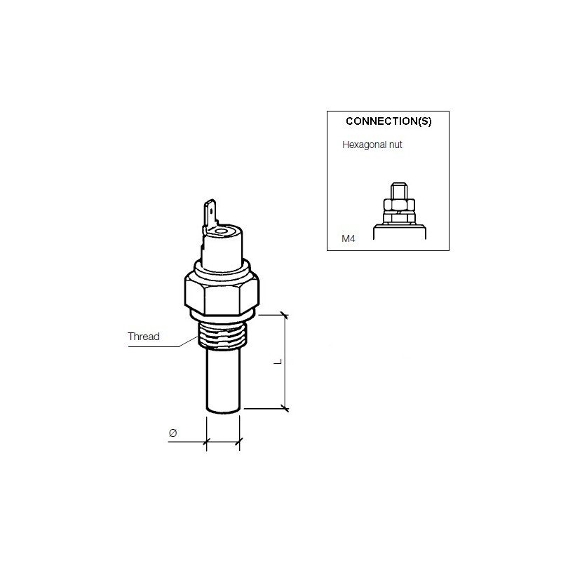 232-011-005-019D VDO Temperature Switch 96°C - 1/8-27 NPTF