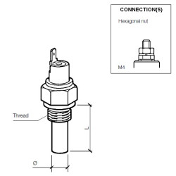 232-011-019-003D VDO Temperature switch 195°C - M10