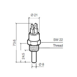 X10-232-001-003 5 Pieces VDO Temperature Switch 86°C - M18