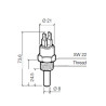 X10-232-001-005 5 Pieces VDO Temperature Switch 96°C - M18