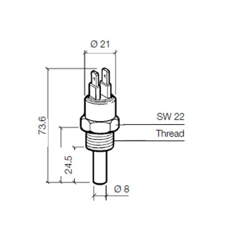 X10-232-001-009 5 Pieces VDO Temperature Switch 100°C - M18