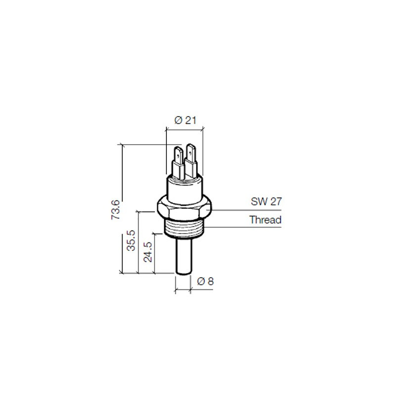 X10-232-001-008 VDO Temperature Switch 96°C - M22