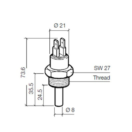 X10-232-001-008 VDO Temperature Switch 96°C - M22