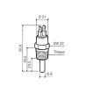 X10-232-001-006 5 Pieces VDO Temperature Switch 96°C - 1/2-14 NPTF