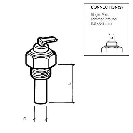 323-801-004-002N Continental VDO - Oil Temperature Sensor 150°C - M14