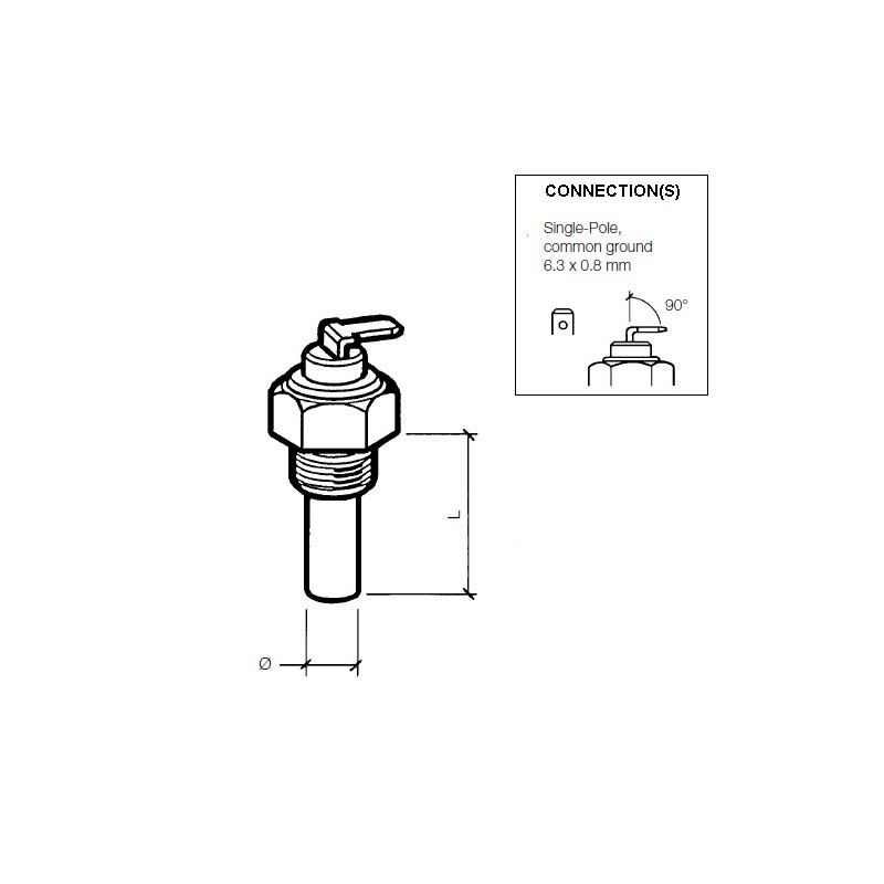 A2C1754930001 VDO Oil Temperature Sensor 150°C - M14