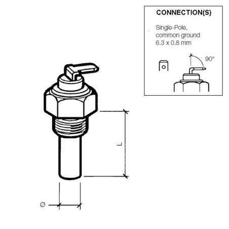 323-801-012-003D Continental VDO - Oil Temperature Sensor 150°C - M18