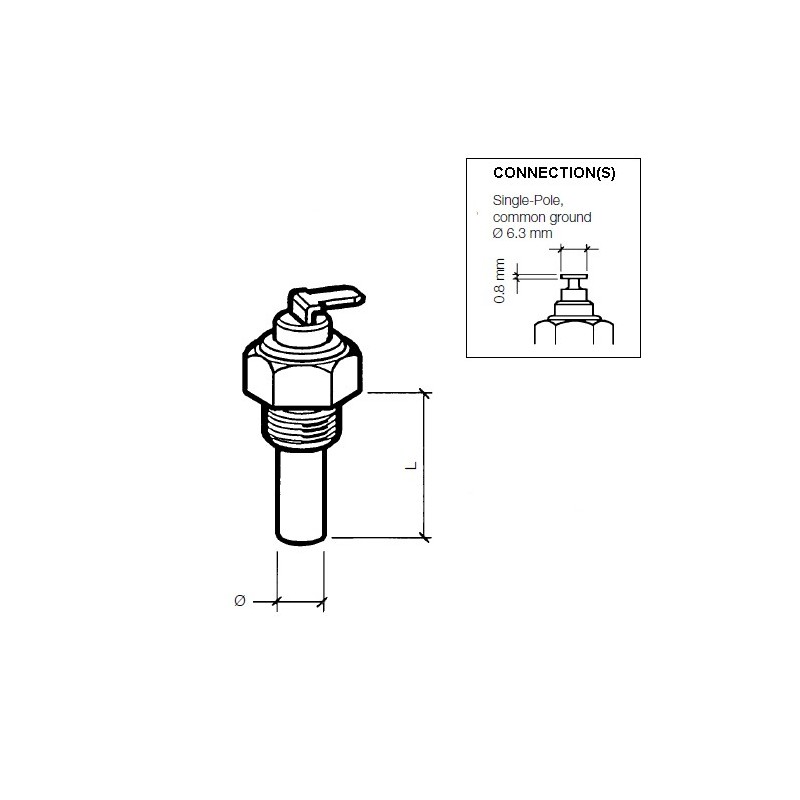 VDO Koelwatersensor 120°C – M10 VDO Koelwatersensor 120°C – M10