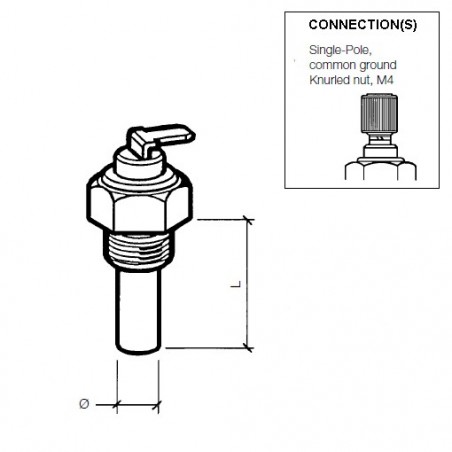 Temperatuur sensoren: 323-801-004-012C VDO Temperatuur sensoren: 323-801-004-012C VDO