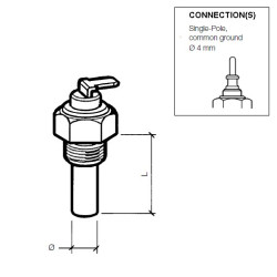 323-801-020-002D Continental VDO Cooling Water Sensor 120°C - M14