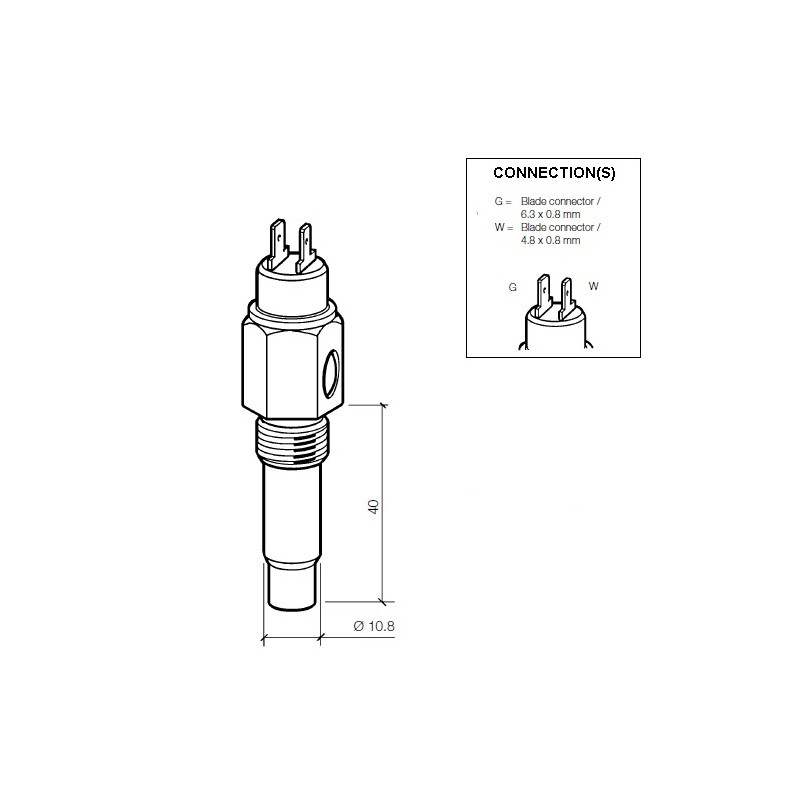 323-803-001-001D VDO Cooling Water Sensor 120°C - M14