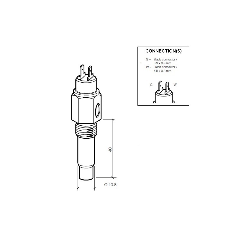 VDO Koelwatersensor 120°C - M14 VDO Koelwatersensor 120°C - M14