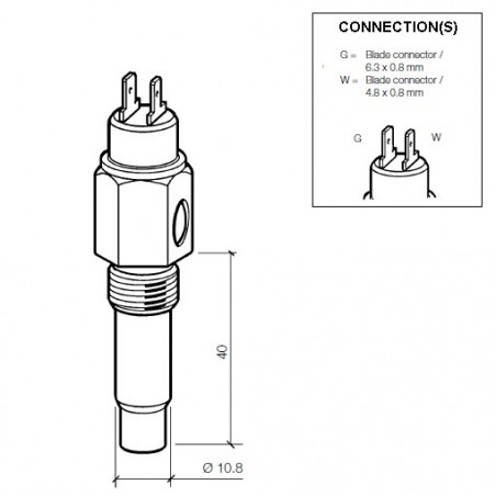 VDO Olie Temperatuursensor 150°C - M14 VDO Olie Temperatuursensor 150°C - M14