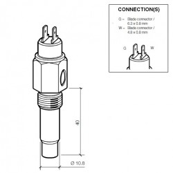 VDO Oil temperature sender 150°C - M14 VDO Oil temperature sender 150°C - M14