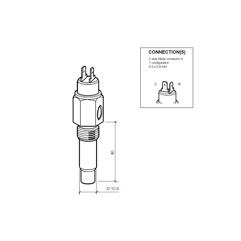VDO Koelwatersensor 120°C - M14 VDO Koelwatersensor 120°C - M14