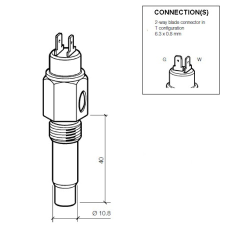 323-803-004-007D VDO Cooling Water Sensor 120°C - M14