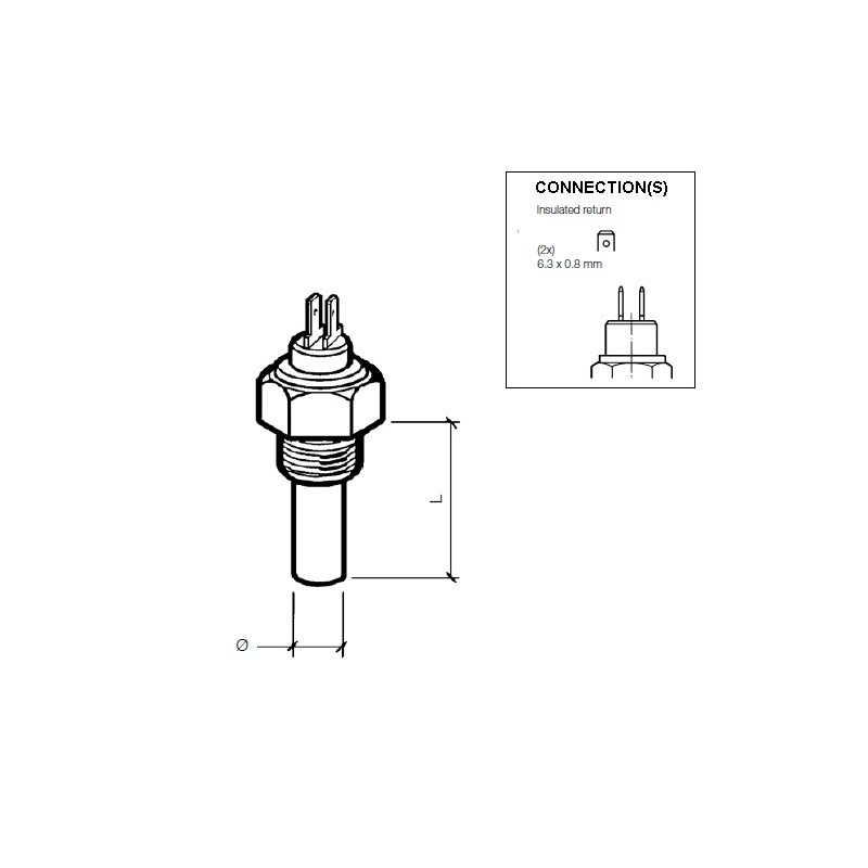 VDO Koelwatersensor 120°C - 1/2-14 NPTF VDO Koelwatersensor 120°C - 1/2-14 NPTF