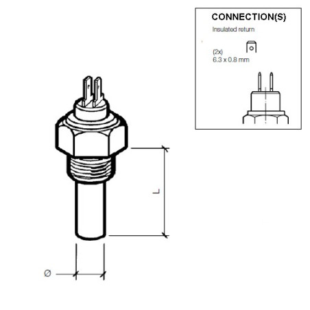 323-805-001-004N VDO Cooling Water Sensor 120°C - 1/2-14 NPTF