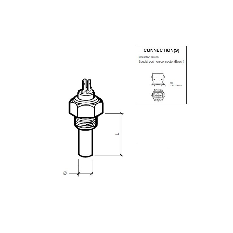 VDO Koelwatersensor 140°C - M14 VDO Koelwatersensor 140°C - M14