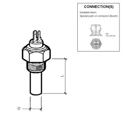 323-805-034-002B VDO Cooling Water Sensor 130°C - M14