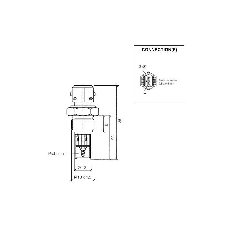 323-809-019-003A VDO Air Temperature Sensor 150°C - M18