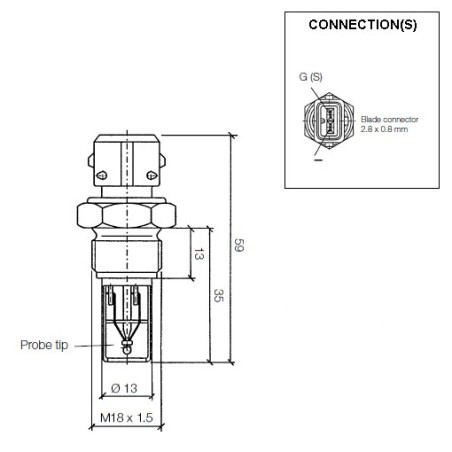 323-809-019-003A VDO Air Temperature Sensor 150°C - M18