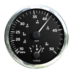 A2C53406160 Veratron ViewLine Combi Speed and Fuel Black 110mm