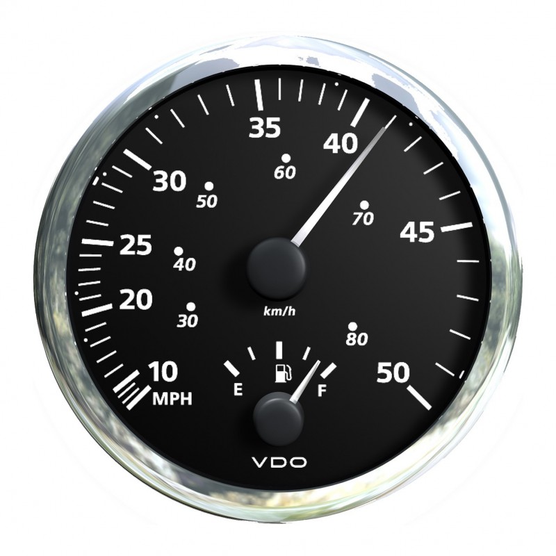 VDO ViewLine Combi Geschwindigkeit und Kraftstoff Schwarz 110mm