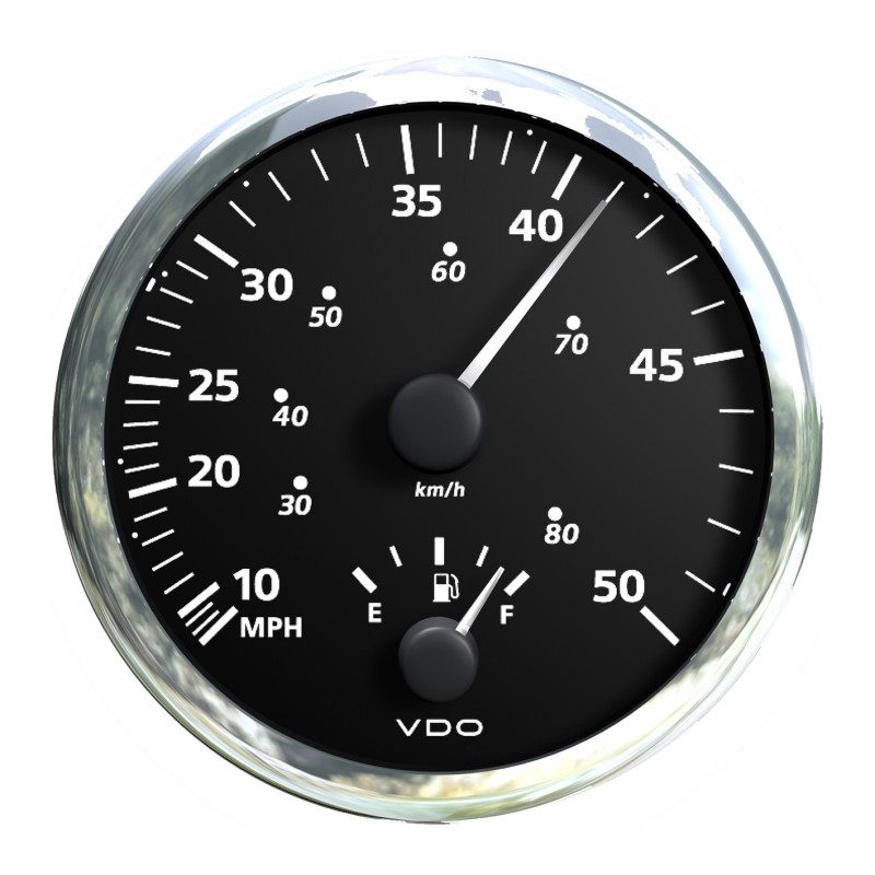 A2C53406160 Veratron ViewLine Combi Speed and Fuel Black 110mm