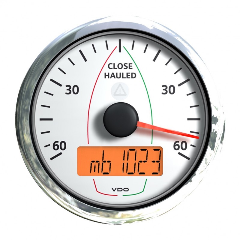 VDO ViewLine Windmeter Close Haul Kit Wit 85mm