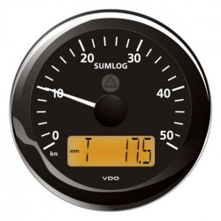 VDO ViewLine Triducer Sumlog Kit 50kn Black 85mm
