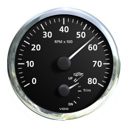 A2C59514263 Veratron ViewLine Combi Rpm and Trim Black 110mm