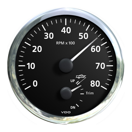 A2C59514263 Veratron ViewLine Combi Rpm and Trim Black 110mm