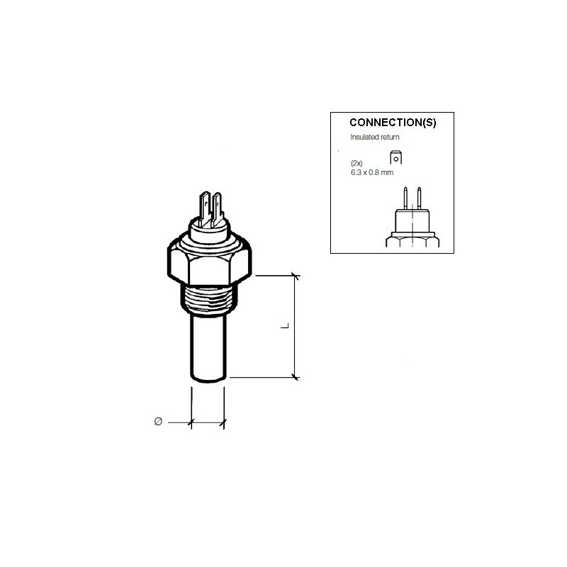 325-805-003-003C VDO Cooling Water Sensor 120°C - DS - 3/8-18 NPTF