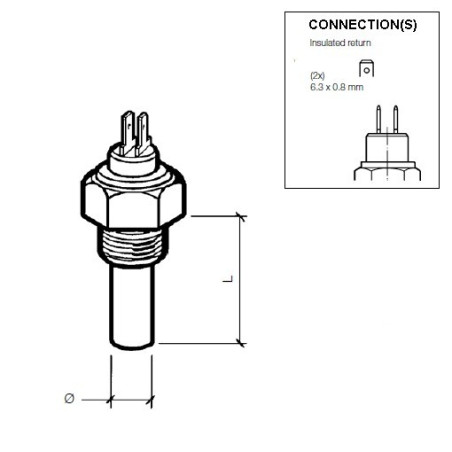 325-805-003-003C VDO Cooling Water Sensor 120°C - DS - 3/8-18 NPTF